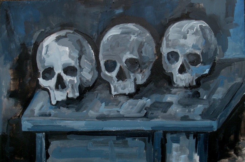 Cezanne Skulls Painting