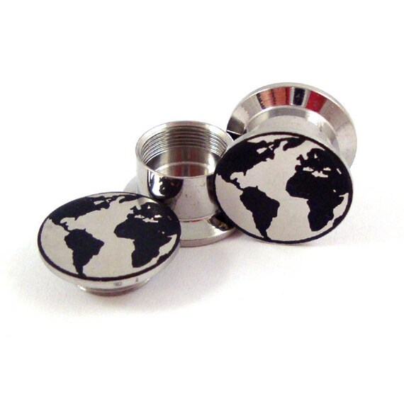Globe Steel Internally Threaded Plugs 2g 6mm 0g 8 by EarEmporium