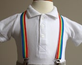 Rainbow ribbon adjustable supenders