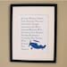 Airplane Alphabet Nursery Decor, 8x10, Unframed