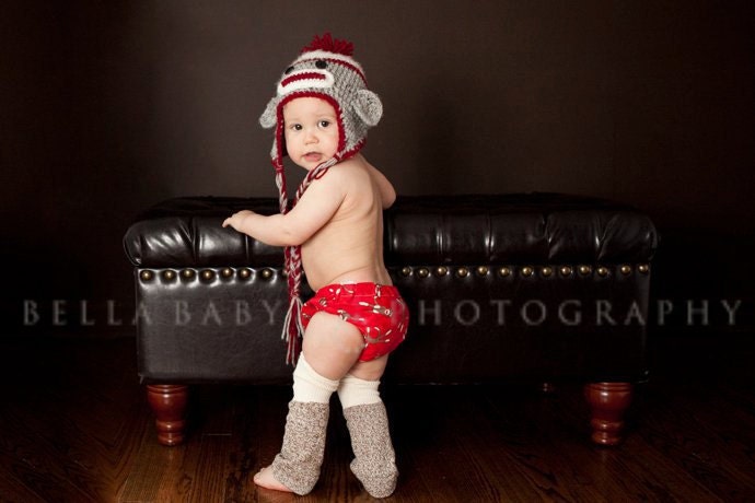 Baby Boy / Toddler Sock Monkey Leg Warmers Leggings