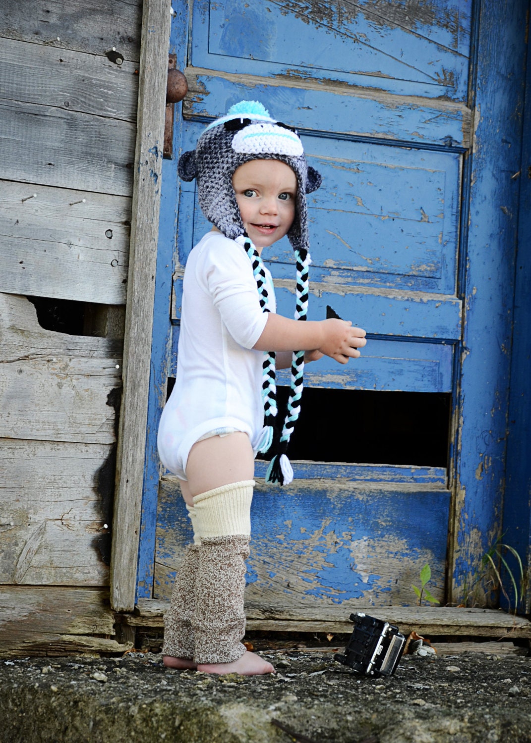 Baby Boy / Toddler Sock Monkey Leg Warmers Leggings