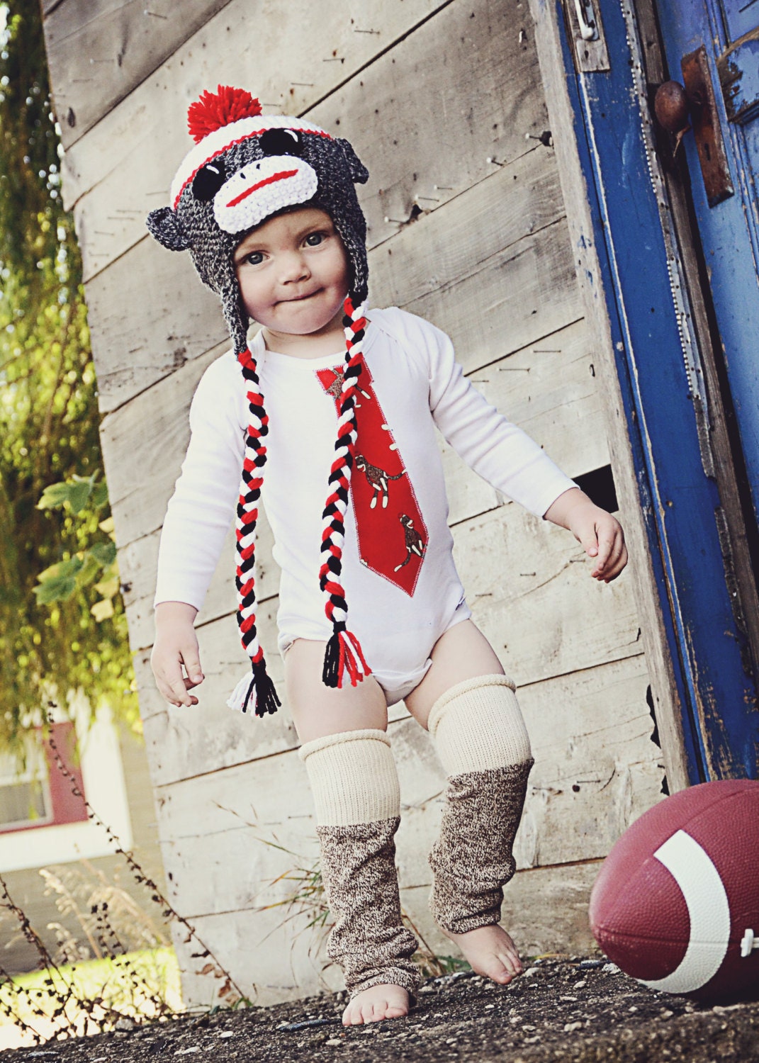 Baby Boy / Toddler Sock Monkey Leg Warmers Leggings