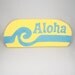 Bright Yellow Blue Hawaiian Aloha Sign Wall Art Tile Ceramic Pottery