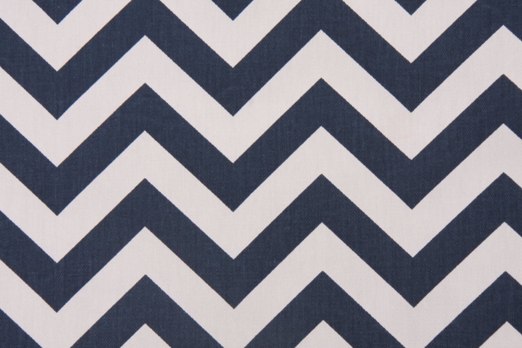 Designer Curtains - Pair of Decorative Designer Custom Curtains Drapes 50 x 96 Navy Blue and White Chevron Zig Zag with Grommets