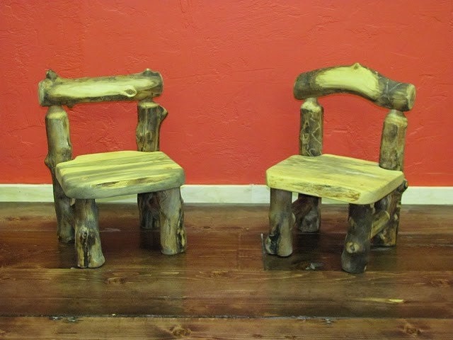 Reclaim Wood Toddler Chair -- sustainably made from Aspen Logs