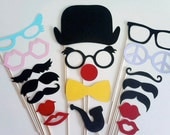 Photo Booth Props - 19 Piece Clowning Around Props