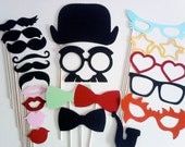 Photo Booth Props - 21 Piece Giant Party Starter