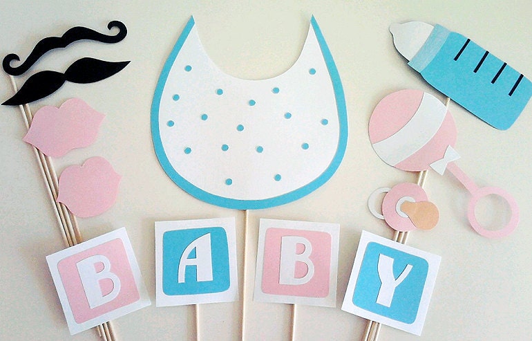 Photo Booth Props - Baby Shower 12 Piece