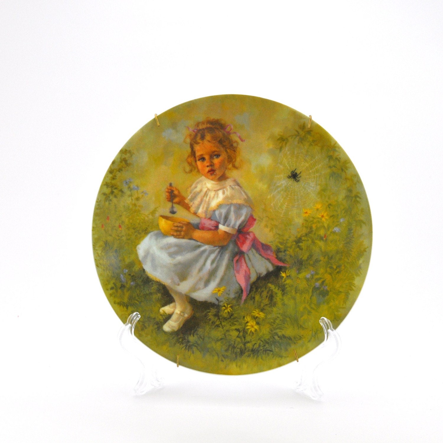 Vintage Decorative Plate - Reco - Little Miss Muffet - Mother Goose Series - 1981