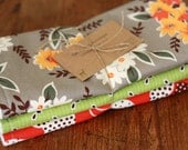 Chenille Burp Cloth Set of 3 -  Baby Girl Flea Market Fancy No. 1