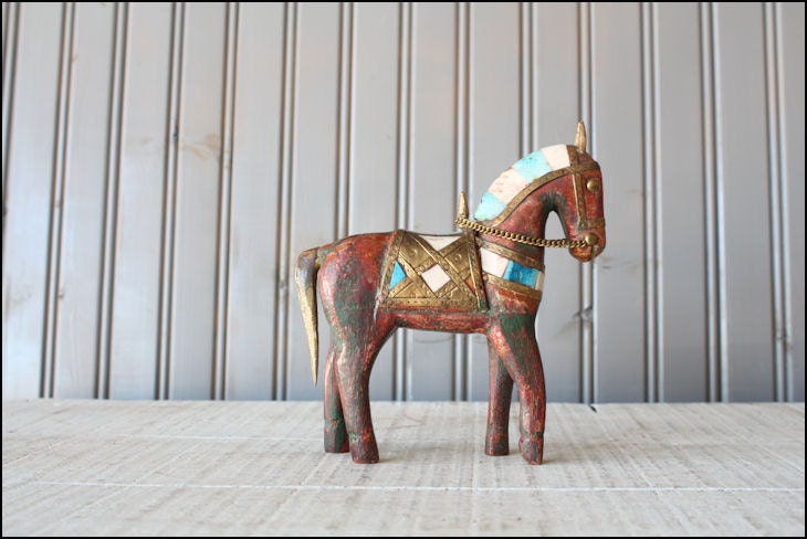 Wood Horse // Handmade Folk Art