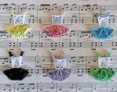 Scrapbooking Embellishment Dress Tutu Ballet Dance Handmade Paper Quill Pastel