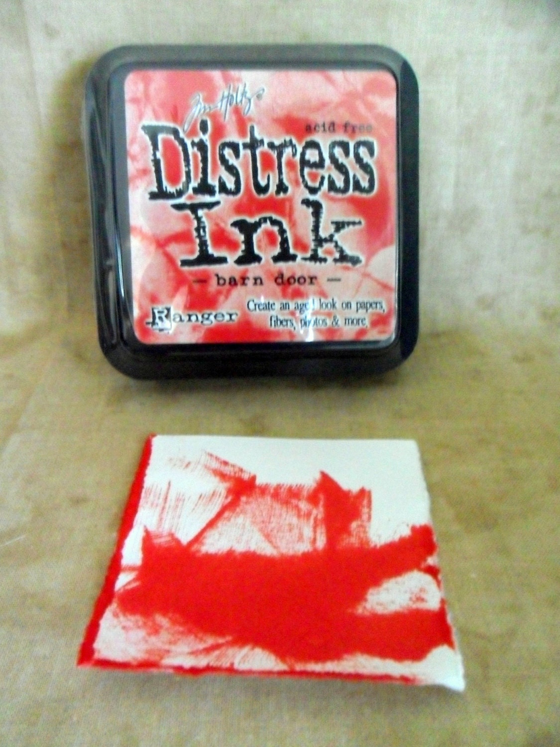 Tim Holtz Barn Door Red Distress Ink Stamp Pad by Ranger-SALE