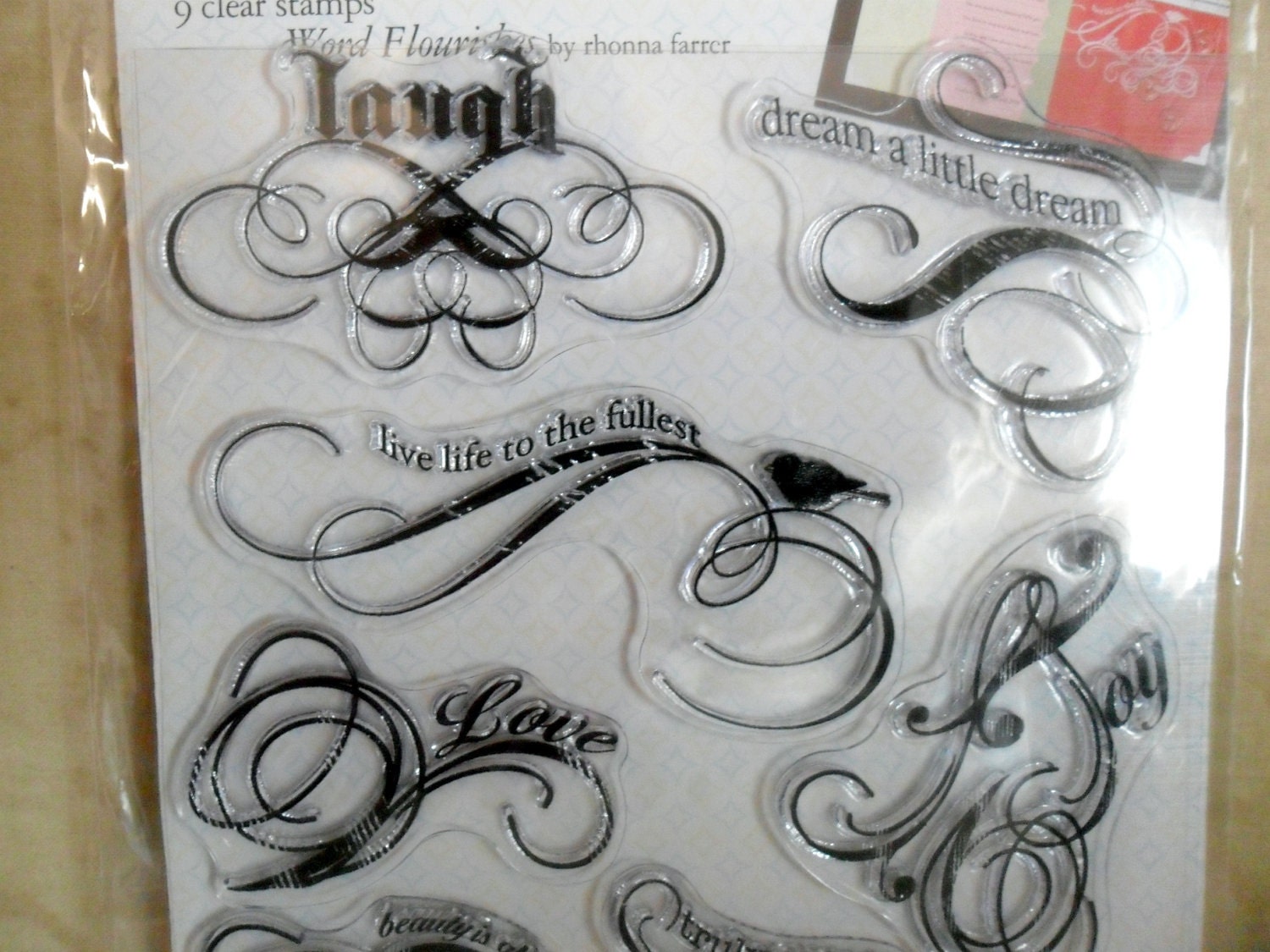 Word Flourishes Clear Stamps by Rhonna Farrer and Autumn Leaves Stampology-SALE