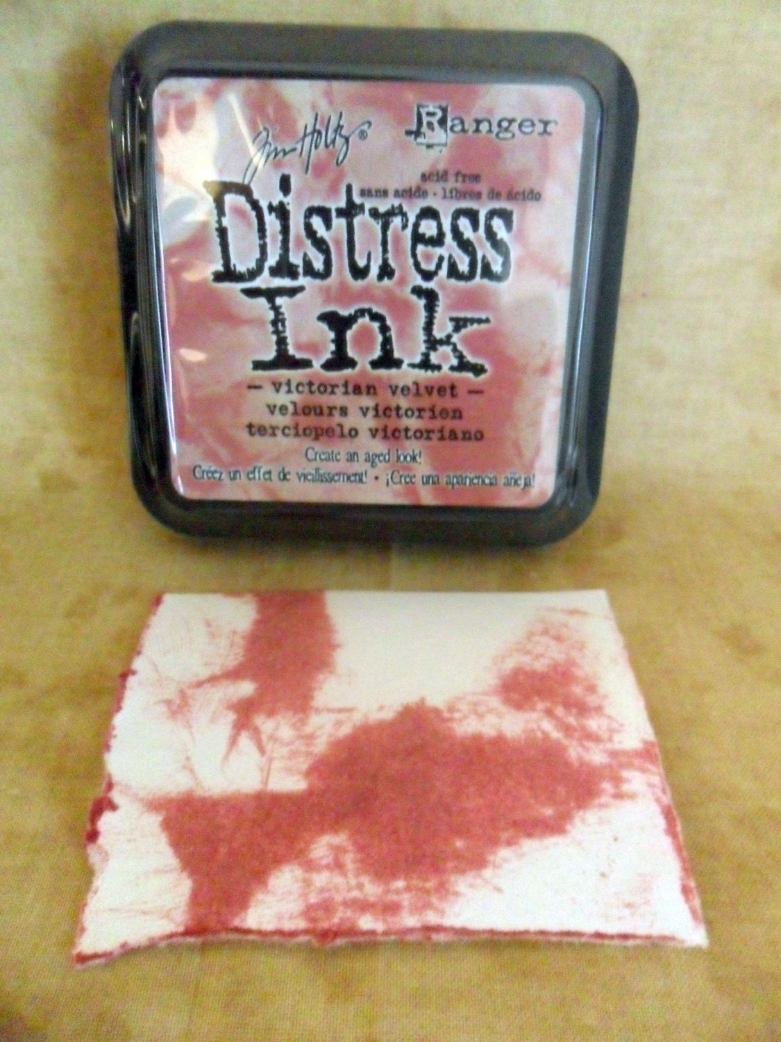 Tim Holtz Victorian Velvet Mauve Distress Ink Stamp Pad by Ranger-FREE SHIPPING
