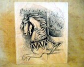 Carousel Horse Collage Rubber Stamp by Inkadinkado-SALE