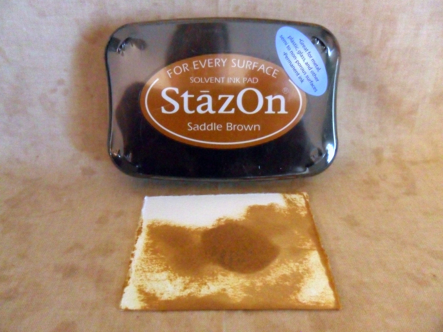 Saddle Brown Solvent Inkpad by StazOn-FREE SHIPPING