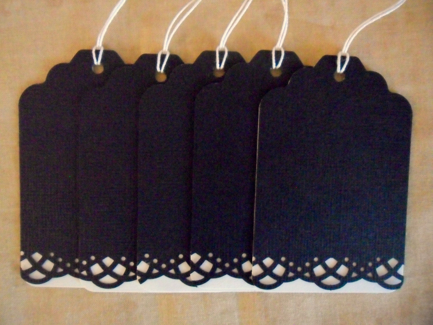 Wedding Favors Wish Tags Black White Paper Lace Edge Gift Tags Favor Tags All Occasion