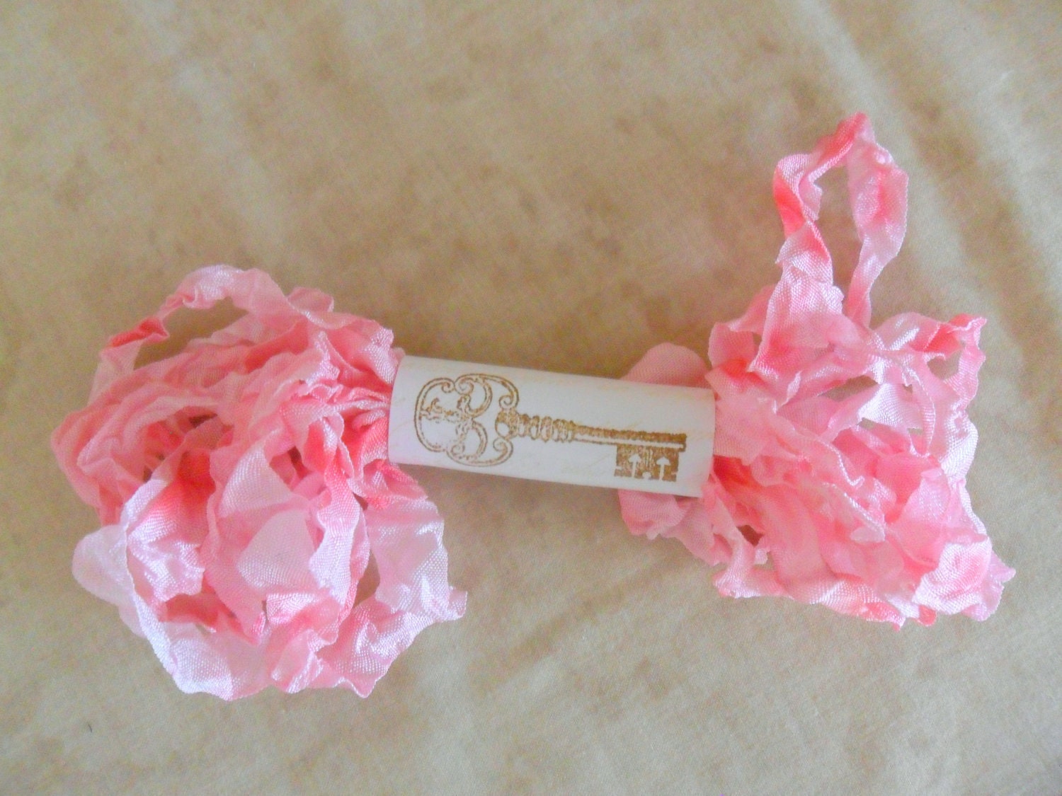 Seam Binding Ribbon Pastel Pink Bright Pink Hand Dyed Varigated Scrapbooking Supplies