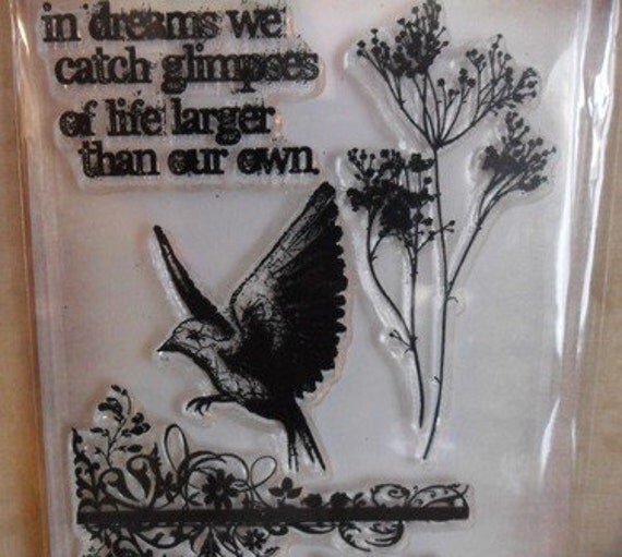 Tim Holtz Flights of Fancy Clear Stamps by Stampers Anonymous-FREE SHIPPING
