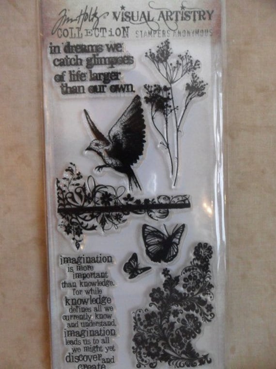 Tim Holtz Flights of Fancy Clear Stamps by Stampers Anonymous-FREE SHIPPING
