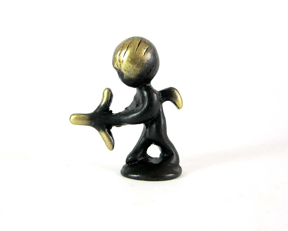 Vintage ORIGINAL Modernist Austrian 1960s Brass Cupid Figurine