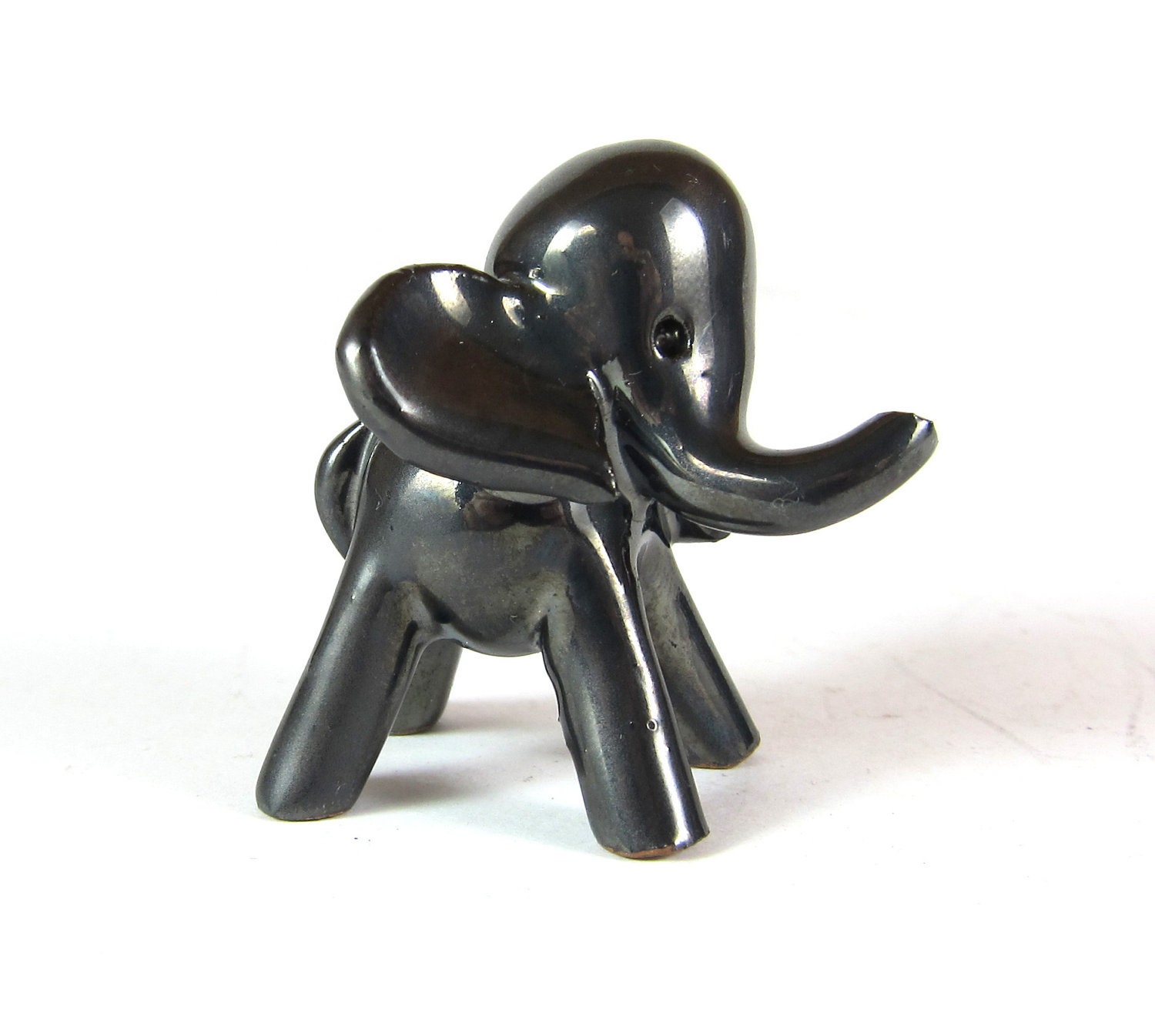 Vintage Modernist Walter Bosse Pottery Miniature Elephant Figure