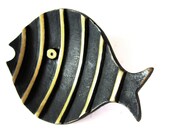 Vintage ORIGINAL Walter Bosse by Baller Modernist Austrian Brass Fish Dish