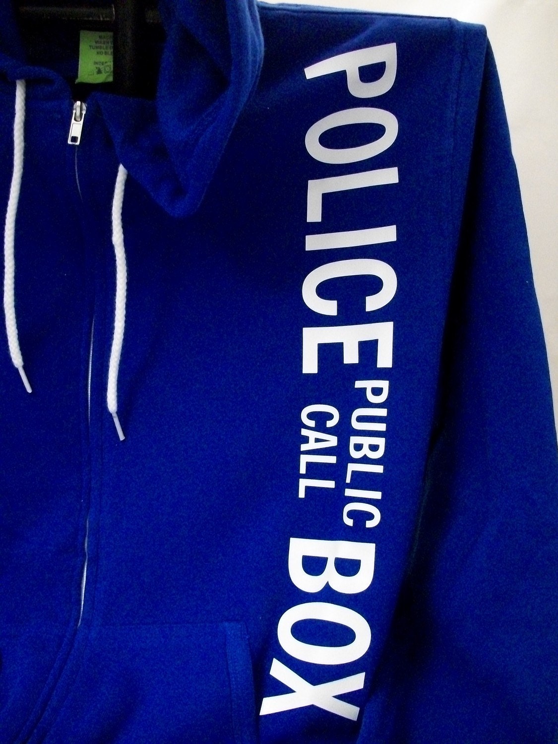 Police Box Hoodie Cobalt Blue Made To Order