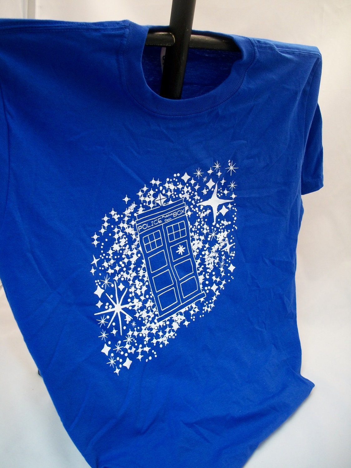 Police Box at the Starlight Lounge Ladies Fitted Short Sleeve T-Shirt