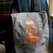 EXTERMINATE Gray Canvas Messenger Bag with Adjustable Strap