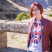 Rose Union Jack Ladies Fitted Tee Shirt