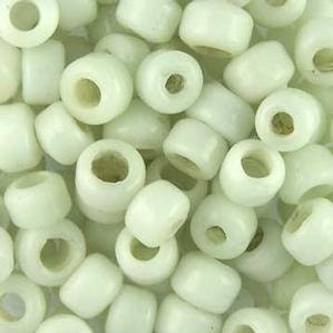 9mm - WHOLESALE - Opaque White Glass Crow Beads - 50 quantity
