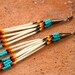 Last Pair - WIND DANCER beaded porcupine quill southwestern Earrings Native American Style