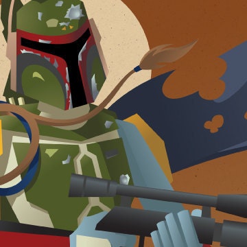 Star Wars Boba Fett Original Print