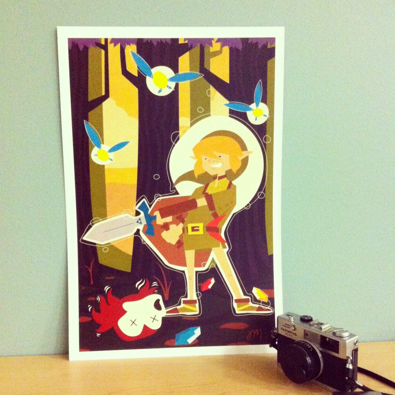 Legand of Zelda "Octorok Down" Original Print