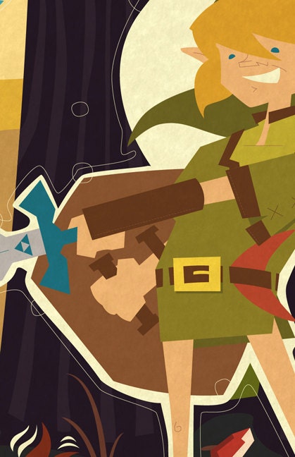 Legand of Zelda "Octorok Down" Original Print