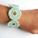 Mint Medallion Crochet Bracelet