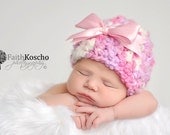 Crochet Baby Girl Chunky Beanie Photography