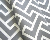 Original Geometric Vintage Inspired  Home Decor Fabric Yardage-Grey