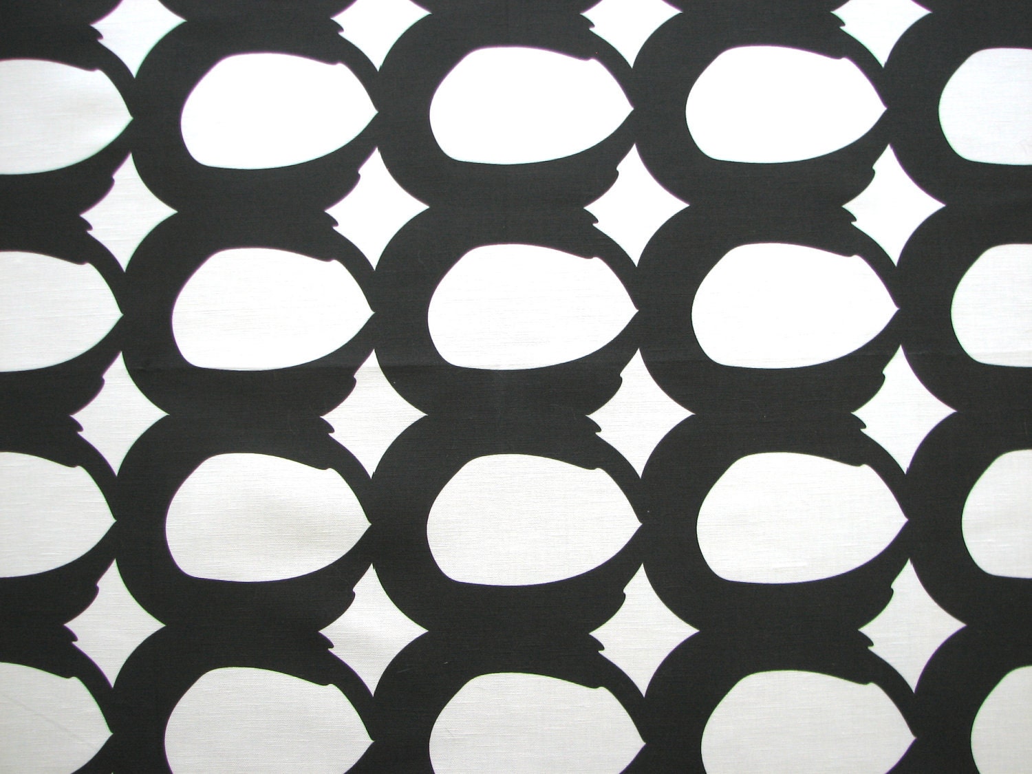 Oona in Jet- Vintage Inspired Mod Home Decor Fabric Yardage