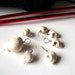Goth Skulls Knitting Stitch Markers Set of 7 Bone White Skulls Dia de los Muertos Howlite