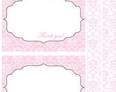 Pink Damask Notecards- print your own Il_170x135