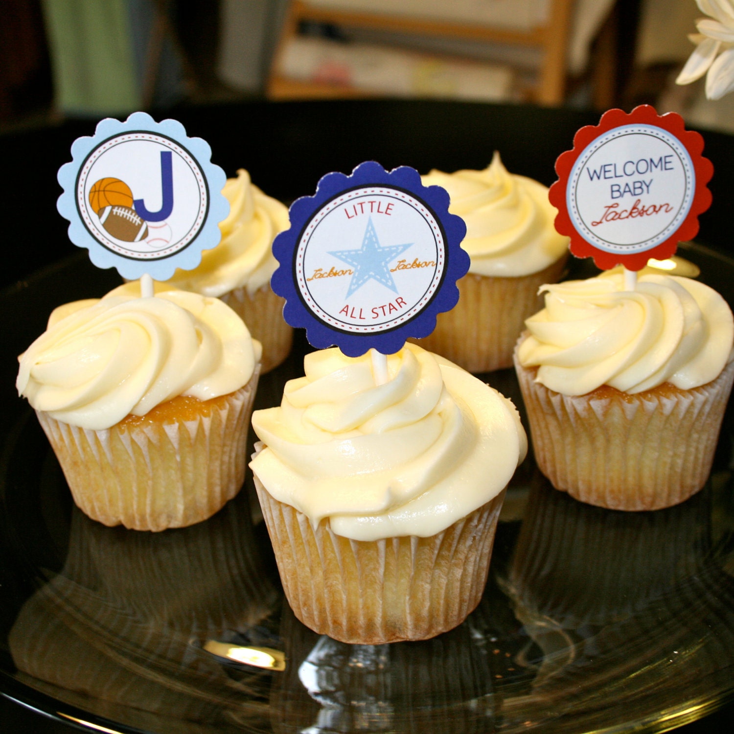Little All Star Cupcake Toppers- print your own Il_570xn