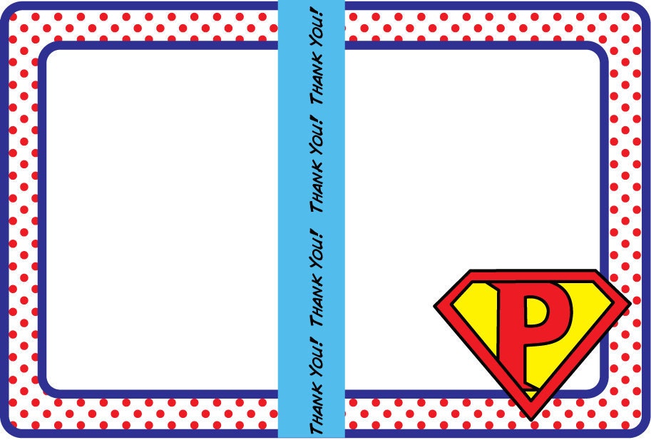 Comic Book Superhero- notecards with belly band- print your own Il_570xn
