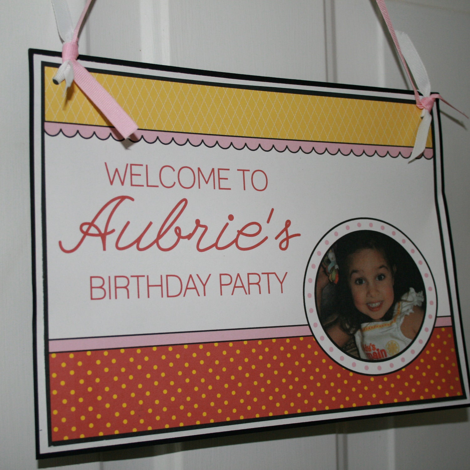 Pink Lemonade- welcome door sign- print your own