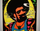 SALE  "Keep A' Puffin" 1972 Flocked Original Vintage Blacklight Poster