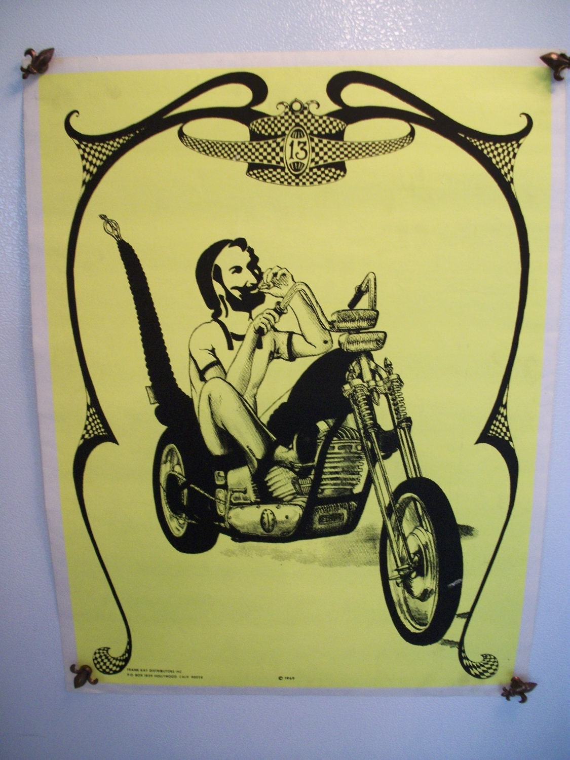 Blacklight Zig Zag Man 1969 Original Vintage by