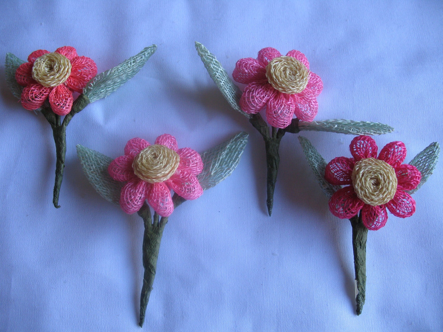 VINTAGE BURLAP FLOWERS